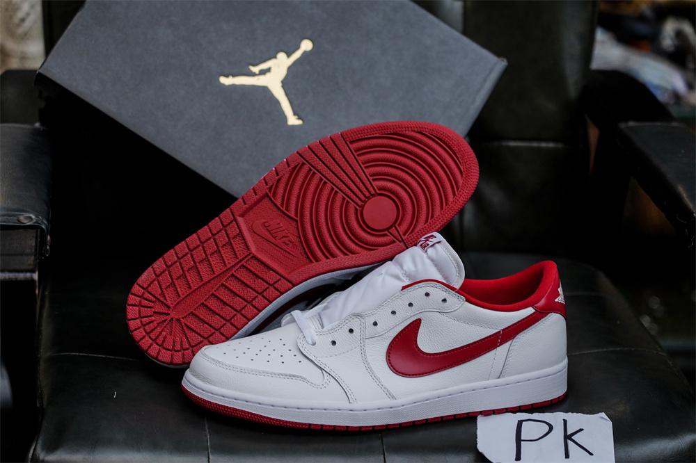 PK GOD Jordan 1 Retro LowWhite Varsity Red RETAIL MATERIALS READY TO SHIP